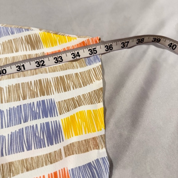 Michael Tyler Top Blouse Striped Lined Multicolor Batwing Sleeve Women’s Size L - Picture 10 of 16